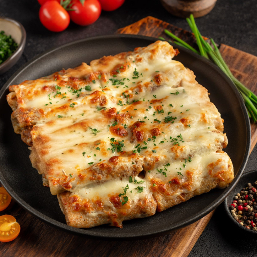 Baked Crepes with Meat 2.2 lb. 
 / Блинчики запеченные с мясом 1 кг.